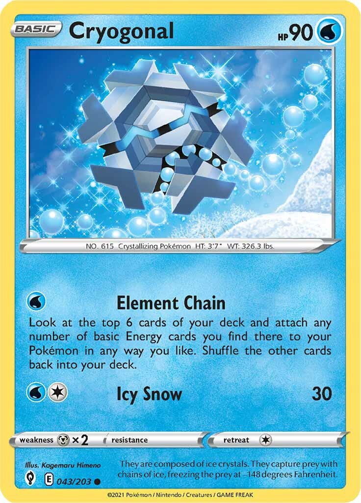 Cryogonal (043/203) [Sword & Shield: Evolving Skies] | Amazing Games TCG