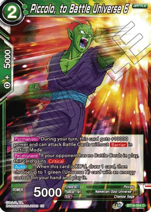 Piccolo, to Battle Universe 6 (BT16-054) [Realm of the Gods] | Amazing Games TCG