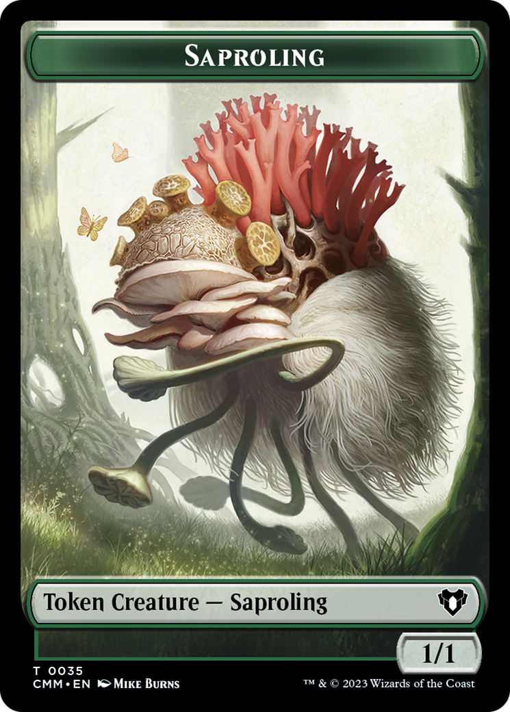 Saproling // Satyr Double-Sided Token [Commander Masters Tokens] | Amazing Games TCG