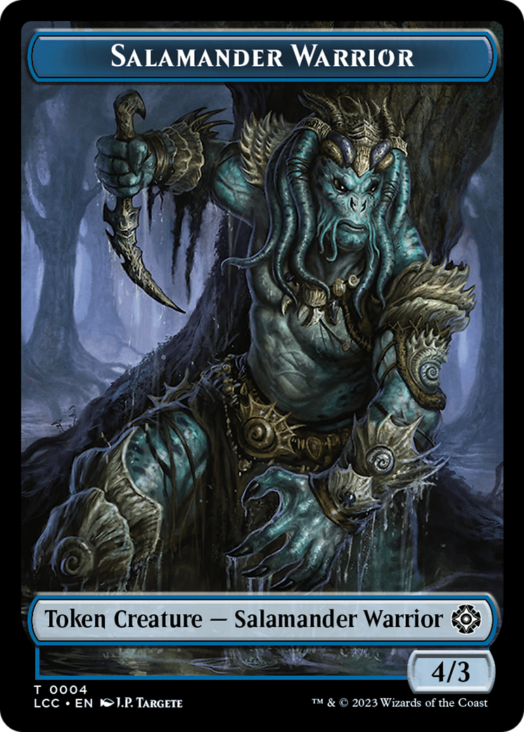 Salamander Warrior // Treasure Double-Sided Token [The Lost Caverns of Ixalan Commander Tokens] | Amazing Games TCG