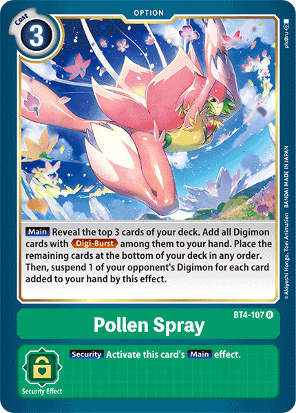 Pollen Spray [BT4-107] [Great Legend] | Amazing Games TCG