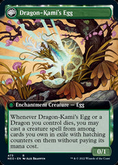 The Dragon-Kami Reborn // Dragon-Kami's Egg (Extended Art) [Kamigawa: Neon Dynasty] | Amazing Games TCG