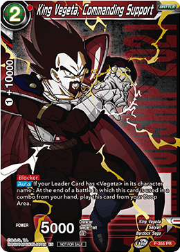 King Vegeta, Commanding Support (Gold Stamped) (P-355) [Tournament Promotion Cards] | Amazing Games TCG
