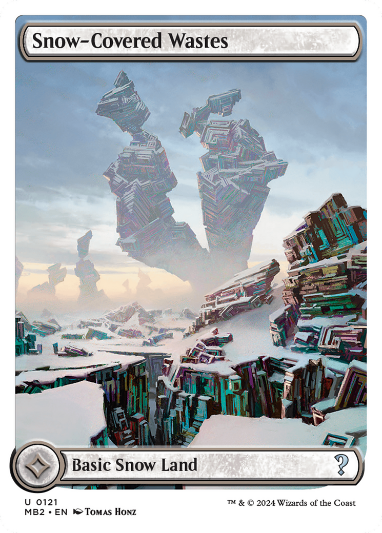 Snow-Covered Wastes (White Border) [Mystery Booster 2] | Amazing Games TCG