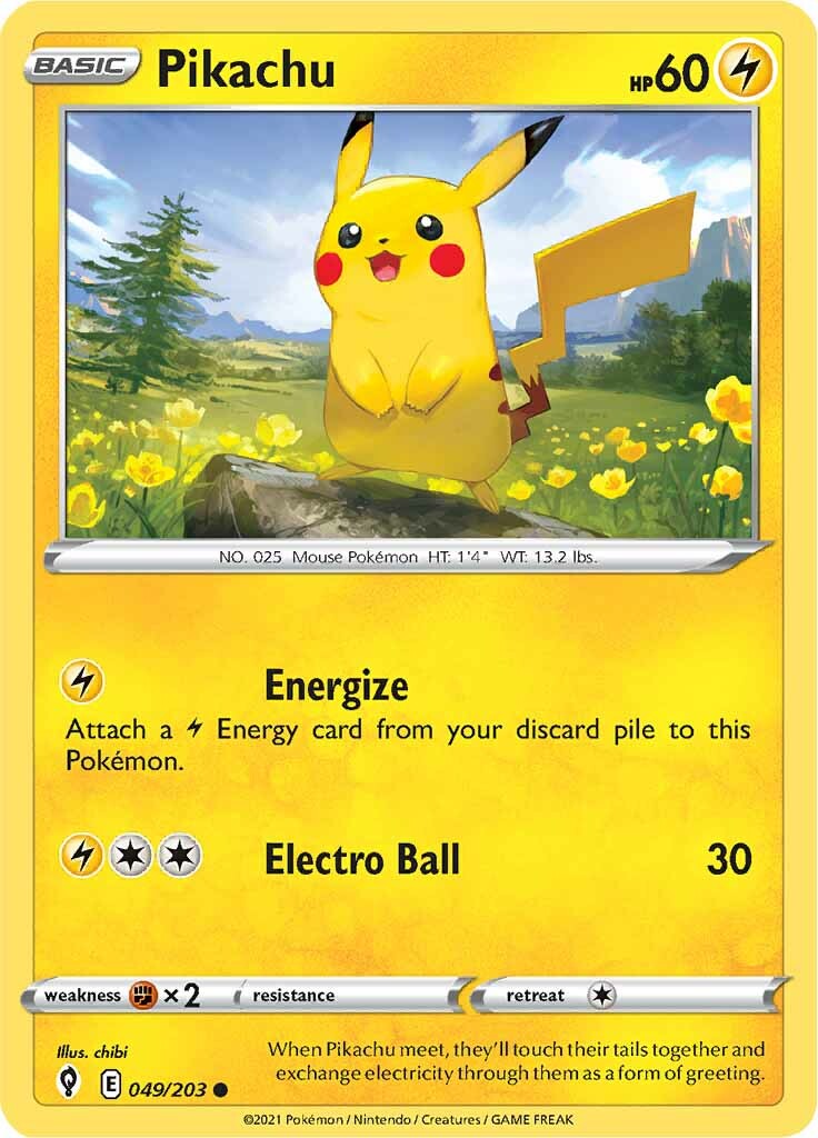 Pikachu (049/203) [Sword & Shield: Evolving Skies] | Amazing Games TCG