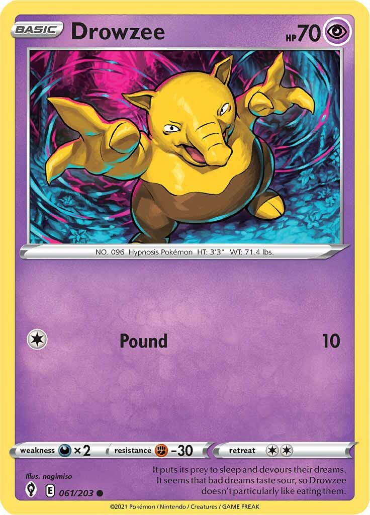 Drowzee (061/203) [Sword & Shield: Evolving Skies] | Amazing Games TCG