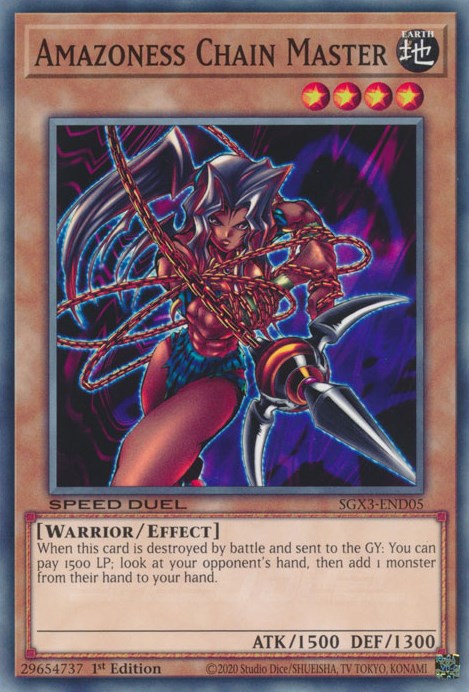 Amazoness Chain Master [SGX3-END05] Common | Amazing Games TCG