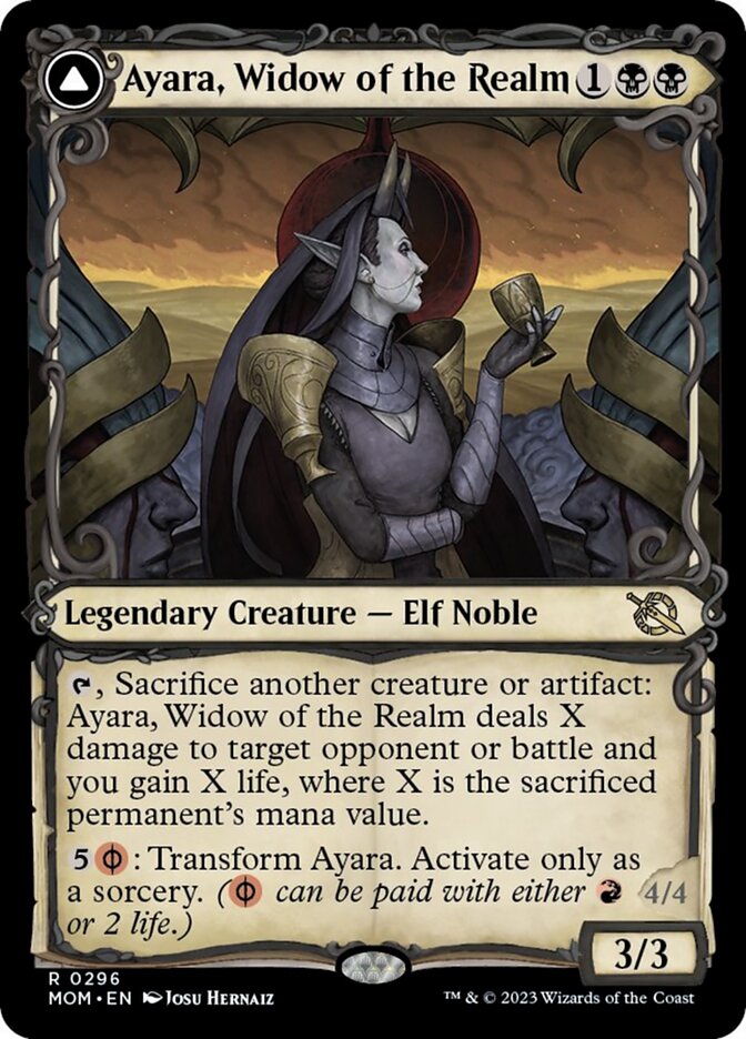 Ayara, Widow of the Realm // Ayara, Furnace Queen (Showcase Planar Booster Fun) [March of the Machine] | Amazing Games TCG