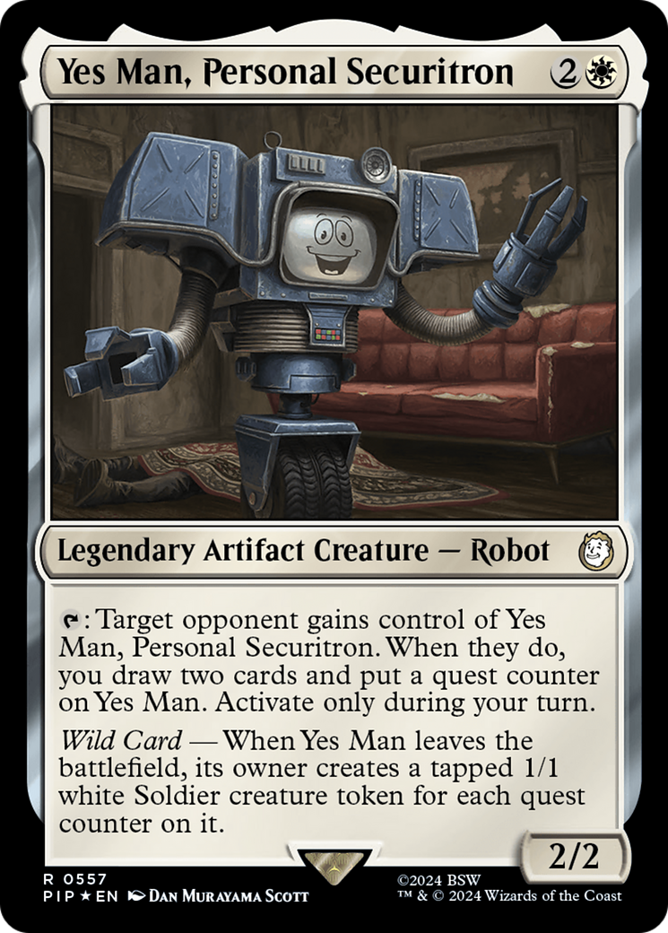 Yes Man, Personal Securitron (Surge Foil) [Fallout] | Amazing Games TCG