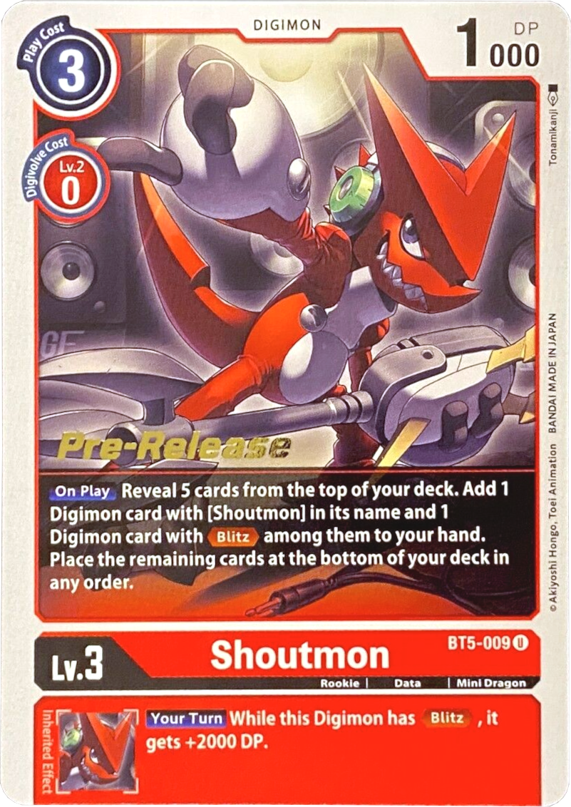 Shoutmon [BT5-009] [Battle of Omni Pre-Release Promos] | Amazing Games TCG