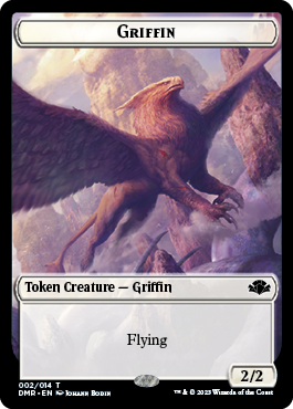 Elephant // Griffin Double-Sided Token [Dominaria Remastered Tokens] | Amazing Games TCG