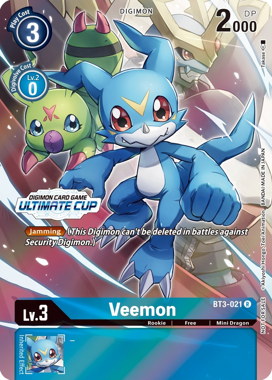Veemon [BT3-021] (April Ultimate Cup 2022) [Release Special Booster Promos] | Amazing Games TCG