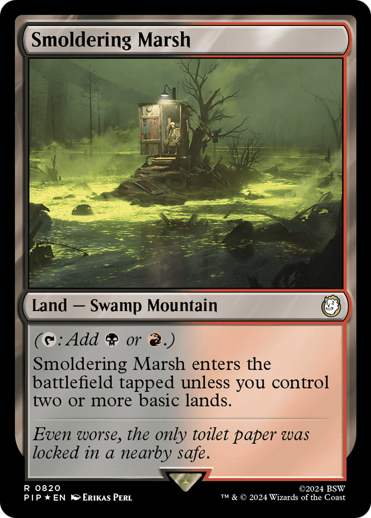 Smoldering Marsh (Surge Foil) [Fallout] | Amazing Games TCG