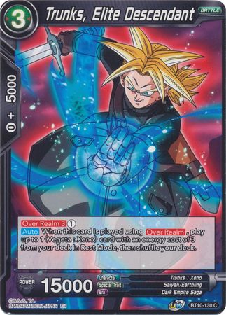 Trunks, Elite Descendant (BT10-130) [Rise of the Unison Warrior 2nd Edition] | Amazing Games TCG