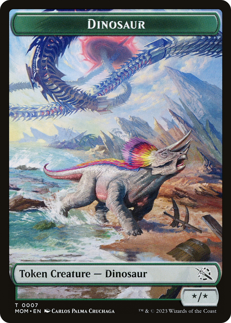 Elemental (09) // Dinosaur Double-Sided Token [March of the Machine Tokens] | Amazing Games TCG