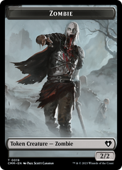 Zombie (0019) // Kor Soldier Double-Sided Token [Commander Masters Tokens] | Amazing Games TCG