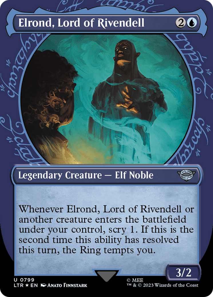 Elrond, Lord of Rivendell (Showcase) (Surge Foil) [The Lord of the Rings: Tales of Middle-Earth] | Amazing Games TCG