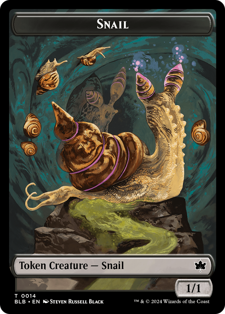 Snail // Thundertrap Trainer Double-Sided Token [Bloomburrow Tokens] | Amazing Games TCG