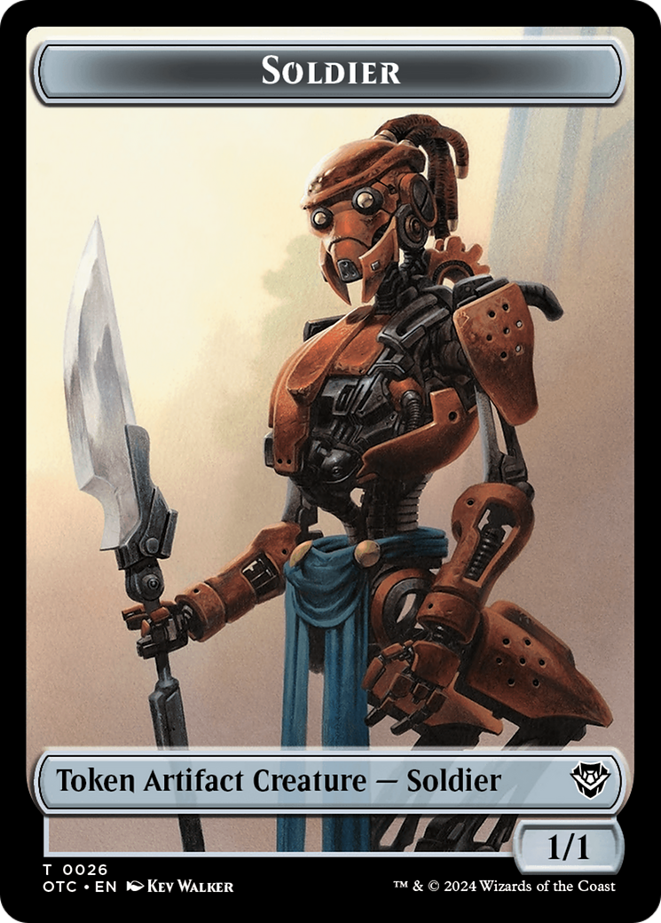 Elemental (0014) // Soldier (0026) Double-Sided Token [Outlaws of Thunder Junction Commander Tokens] | Amazing Games TCG