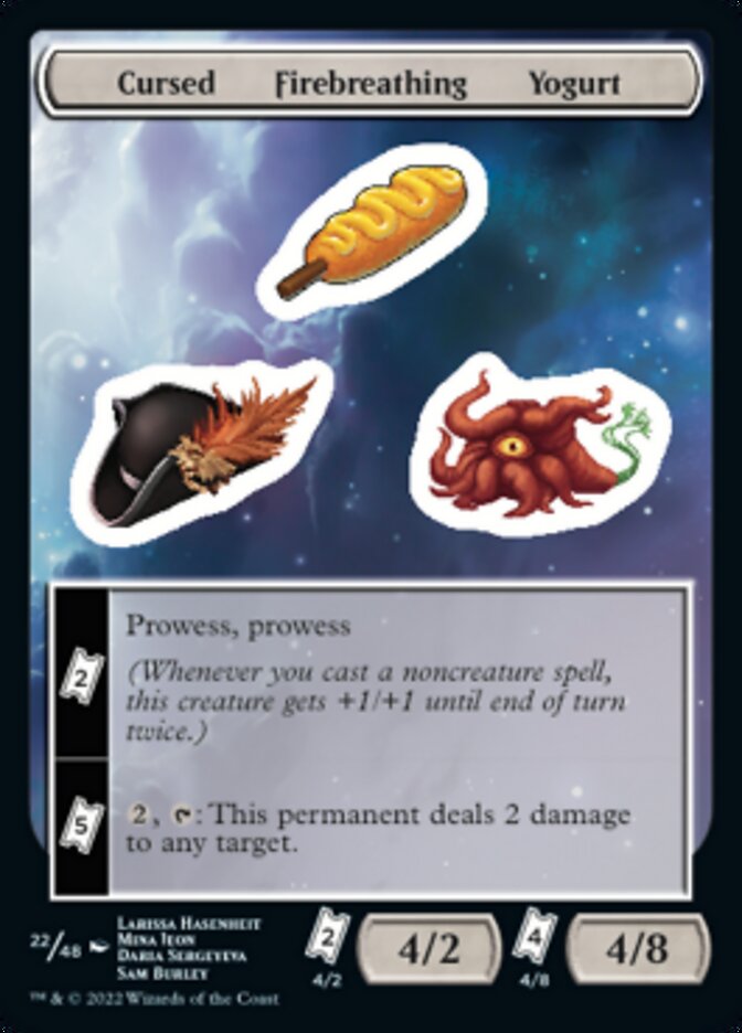 Cursed Firebreathing Yogurt [Unfinity Stickers] | Amazing Games TCG