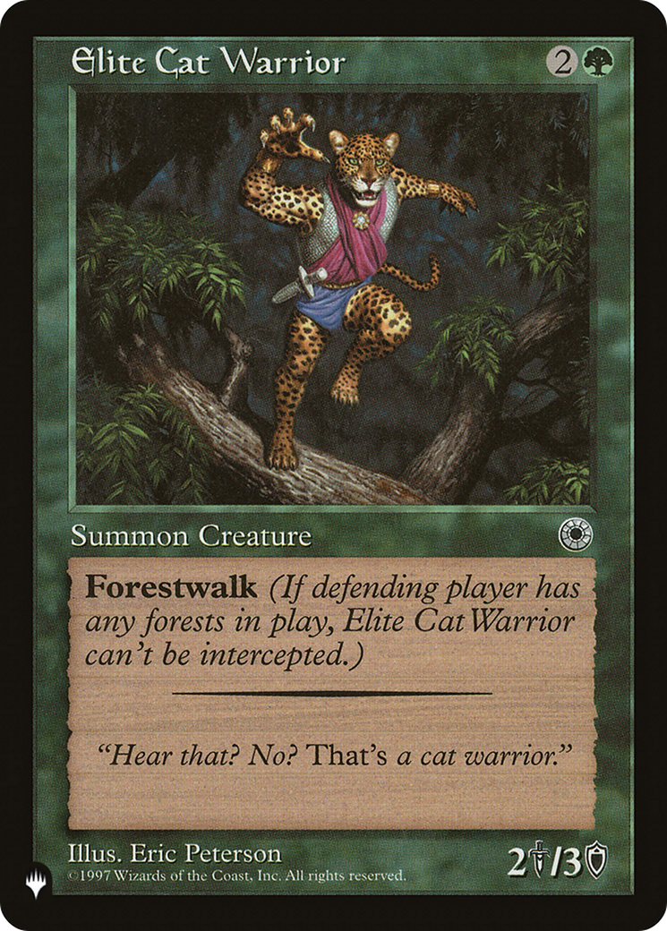 Elite Cat Warrior (Flavor Text) [The List Reprints] | Amazing Games TCG