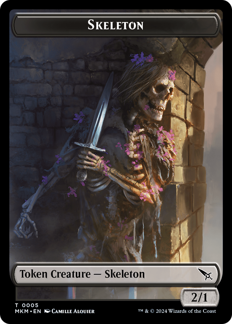 Skeleton Token [Murders at Karlov Manor Tokens] | Amazing Games TCG