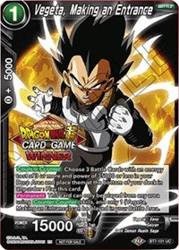 Vegeta, Making an Entrance (Top 16 Winner) (BT7-101) [Tournament Promotion Cards] | Amazing Games TCG