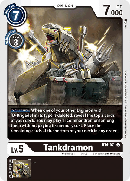 Tankdramon [BT4-071] [Great Legend] | Amazing Games TCG