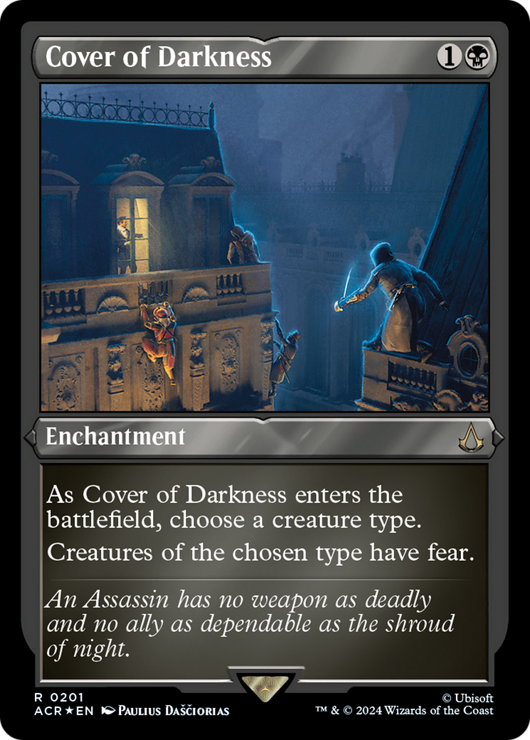 Cover of Darkness (Foil Etched) [Assassin's Creed] | Amazing Games TCG