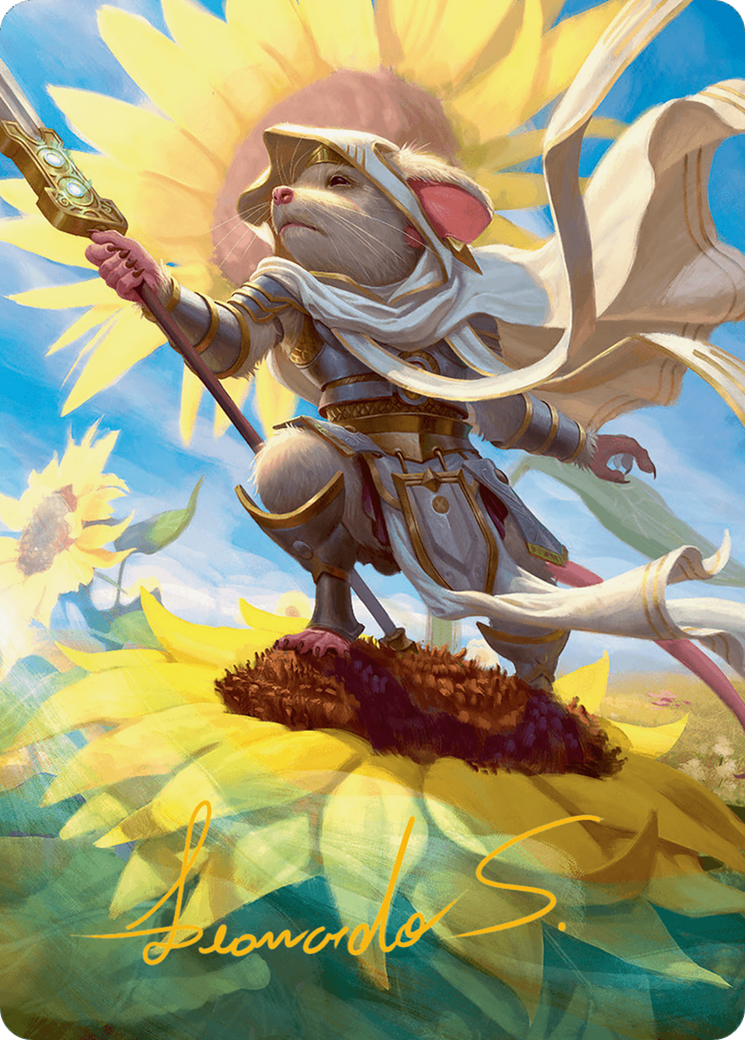 Elspeth, Sun's Champion Art Card (Gold-Stamped Signature) [Bloomburrow Art Series] | Amazing Games TCG