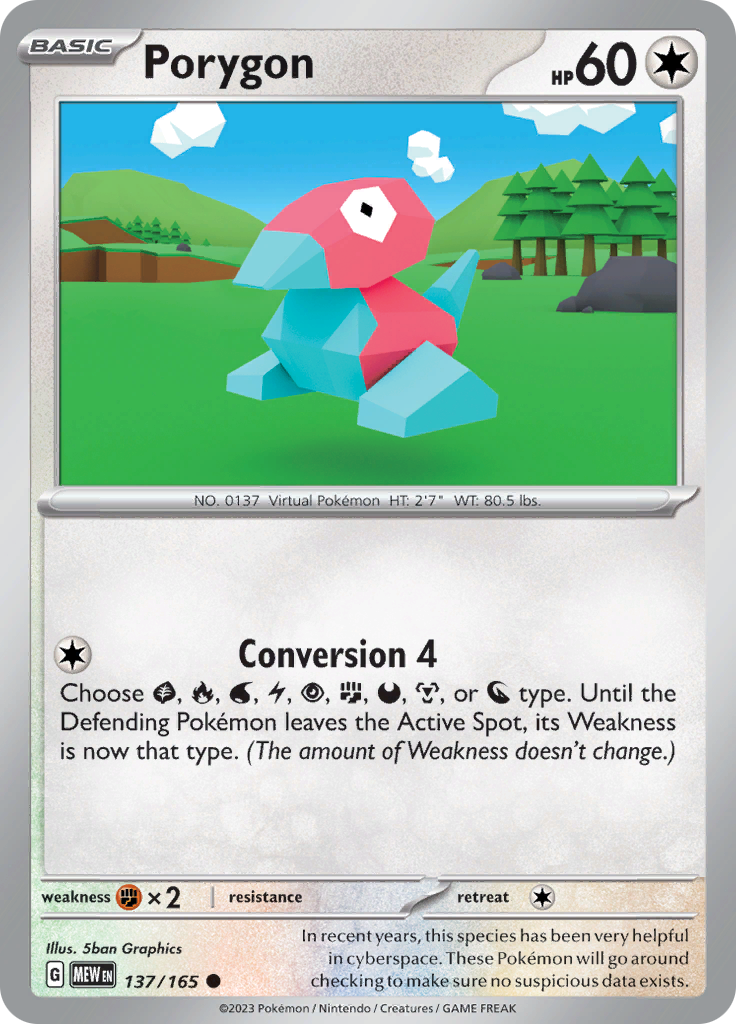 Porygon (137/165) [Scarlet & Violet: 151] | Amazing Games TCG