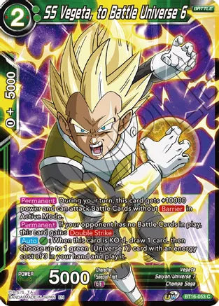 SS Vegeta, to Battle Universe 6 (BT16-053) [Realm of the Gods] | Amazing Games TCG