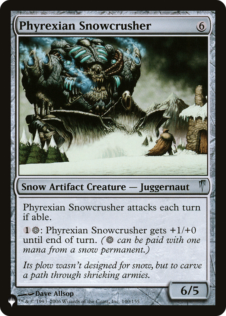 Phyrexian Snowcrusher [The List] | Amazing Games TCG