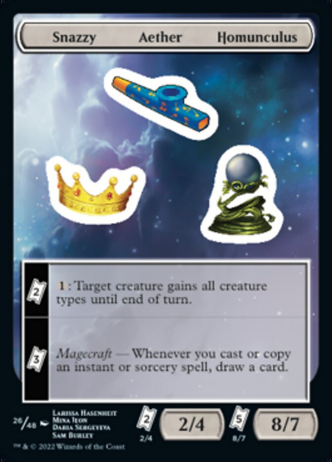 Snazzy Aether Homunculus [Unfinity Stickers] | Amazing Games TCG