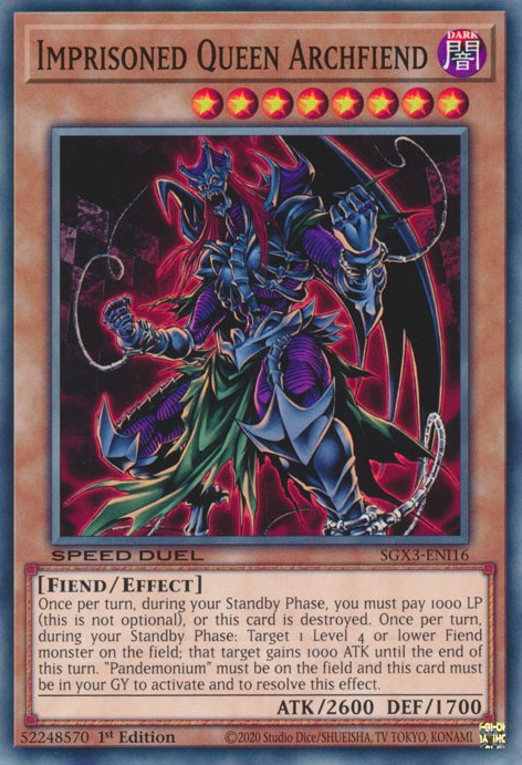 Imprisoned Queen Archfiend [SGX3-ENI16] Common | Amazing Games TCG