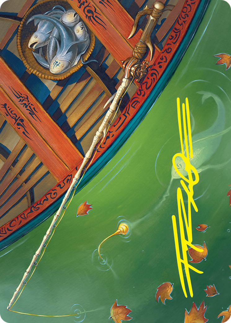 Fishing Pole Art Card (18/54) (Gold-Stamped Signature) [Foundations Art Series] | Amazing Games TCG