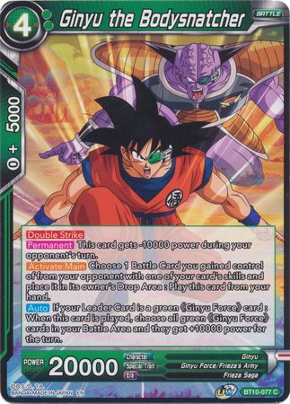 Ginyu the Bodysnatcher (BT10-077) [Rise of the Unison Warrior 2nd Edition] | Amazing Games TCG