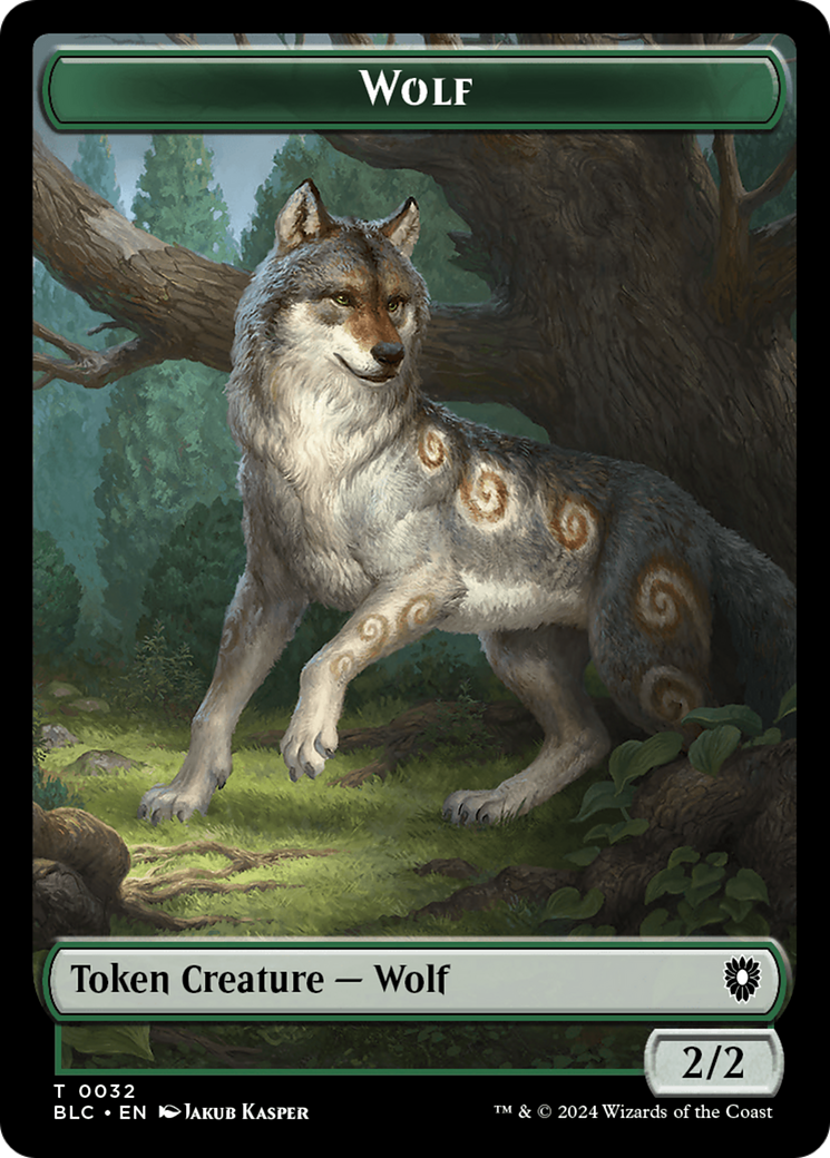 Goat // Wolf (032) Double-Sided Token [Bloomburrow Commander Tokens] | Amazing Games TCG