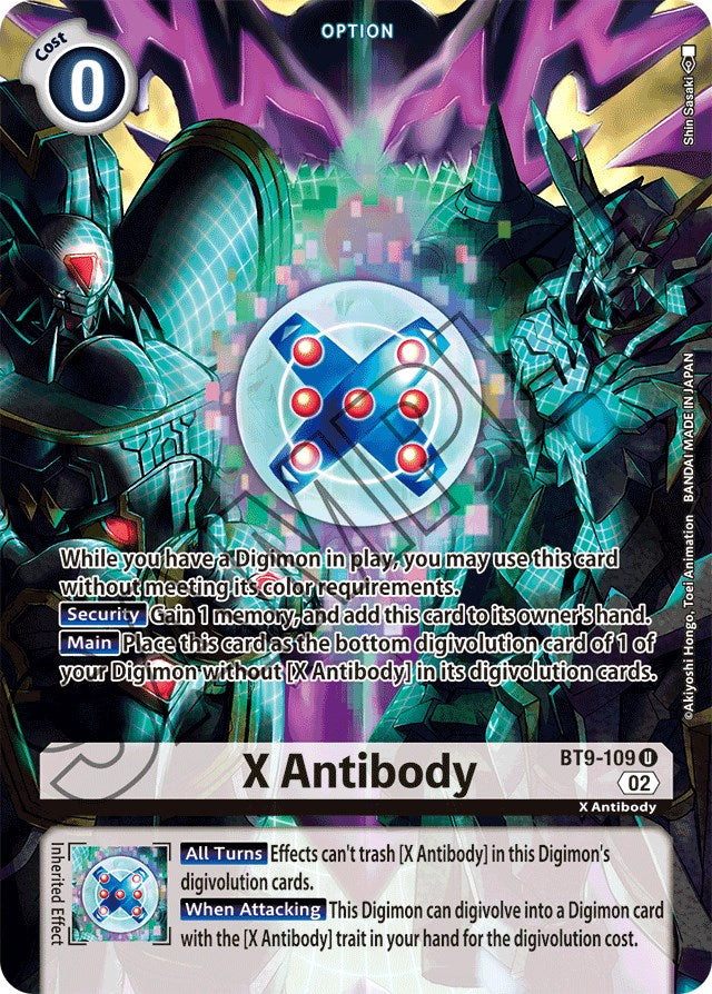 X Antibody [BT9-109] (Alternate Art) [Starter Deck: Beelzemon Advanced Deck Set] | Amazing Games TCG