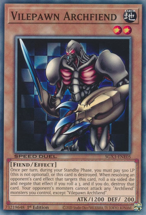 Vilepawn Archfiend [SXG3-ENE05] Common | Amazing Games TCG