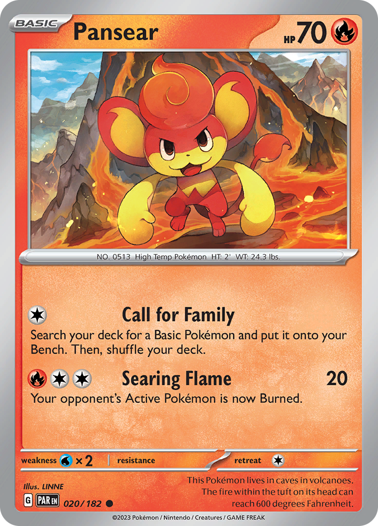 Pansear (020/182) [Scarlet & Violet: Paradox Rift] | Amazing Games TCG