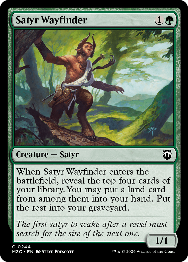 Satyr Wayfinder (Ripple Foil) [Modern Horizons 3 Commander] | Amazing Games TCG