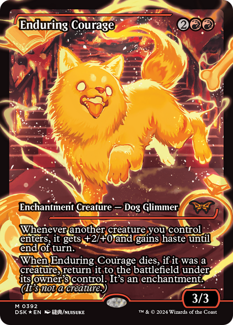 Enduring Courage (Japan Showcase) [Duskmourn: House of Horror] | Amazing Games TCG