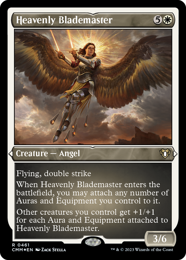 Heavenly Blademaster (Foil Etched) [Commander Masters] | Amazing Games TCG