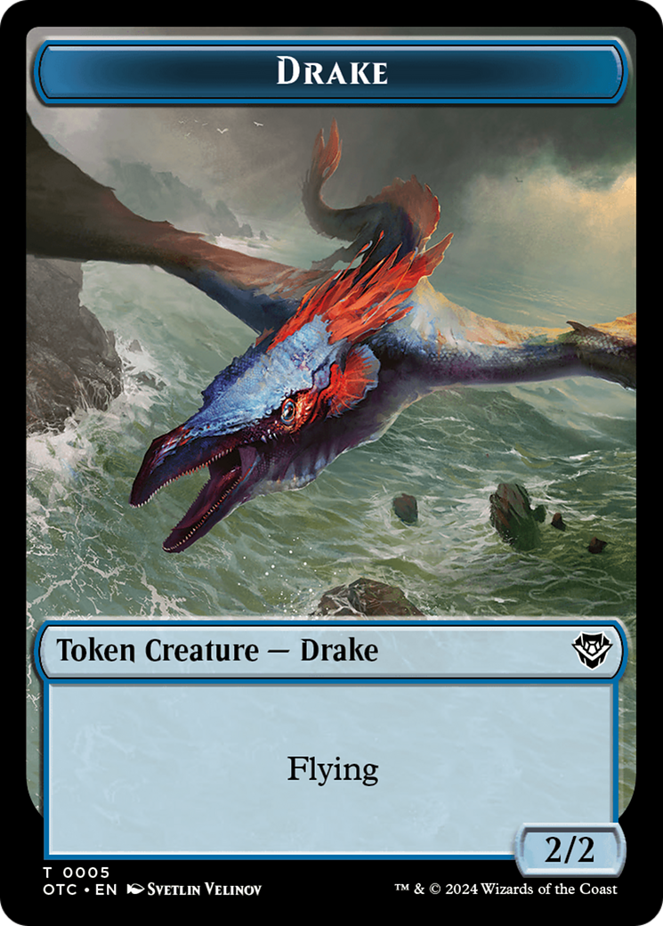 Drake // Soldier (0026) Double-Sided Token [Outlaws of Thunder Junction Commander Tokens] | Amazing Games TCG