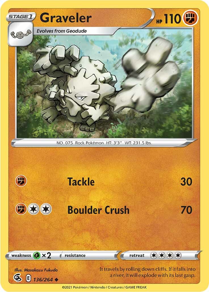 Graveler (136/264) [Sword & Shield: Fusion Strike] | Amazing Games TCG