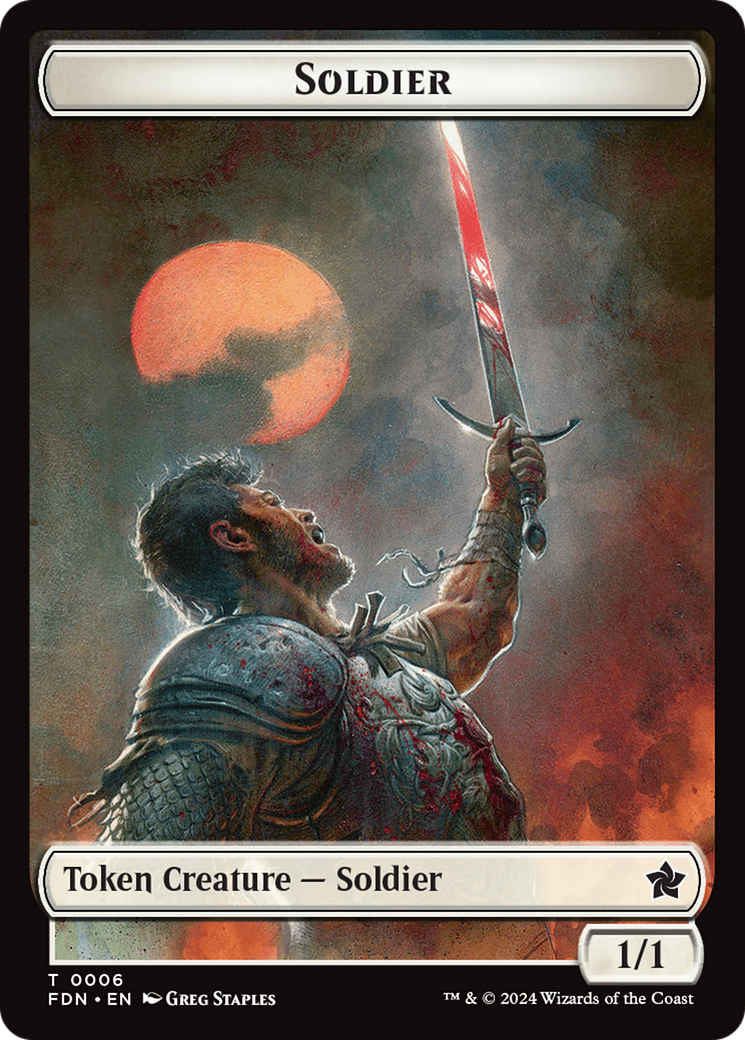 Rabbit // Soldier Double-Sided Token [Foundations Tokens] | Amazing Games TCG