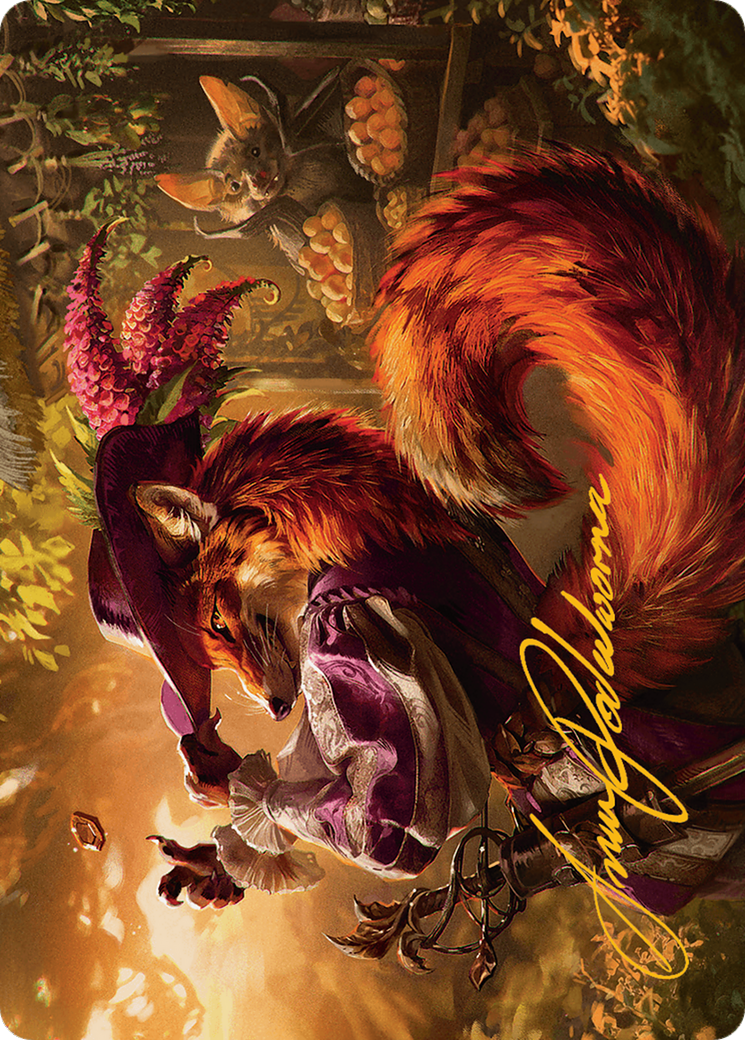 Mr. Foxglove Art Card (Gold-Stamped Signature) [Bloomburrow Art Series] | Amazing Games TCG