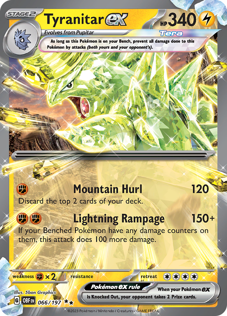 Tyranitar ex (066/197) [Scarlet & Violet: Obsidian Flames] | Amazing Games TCG