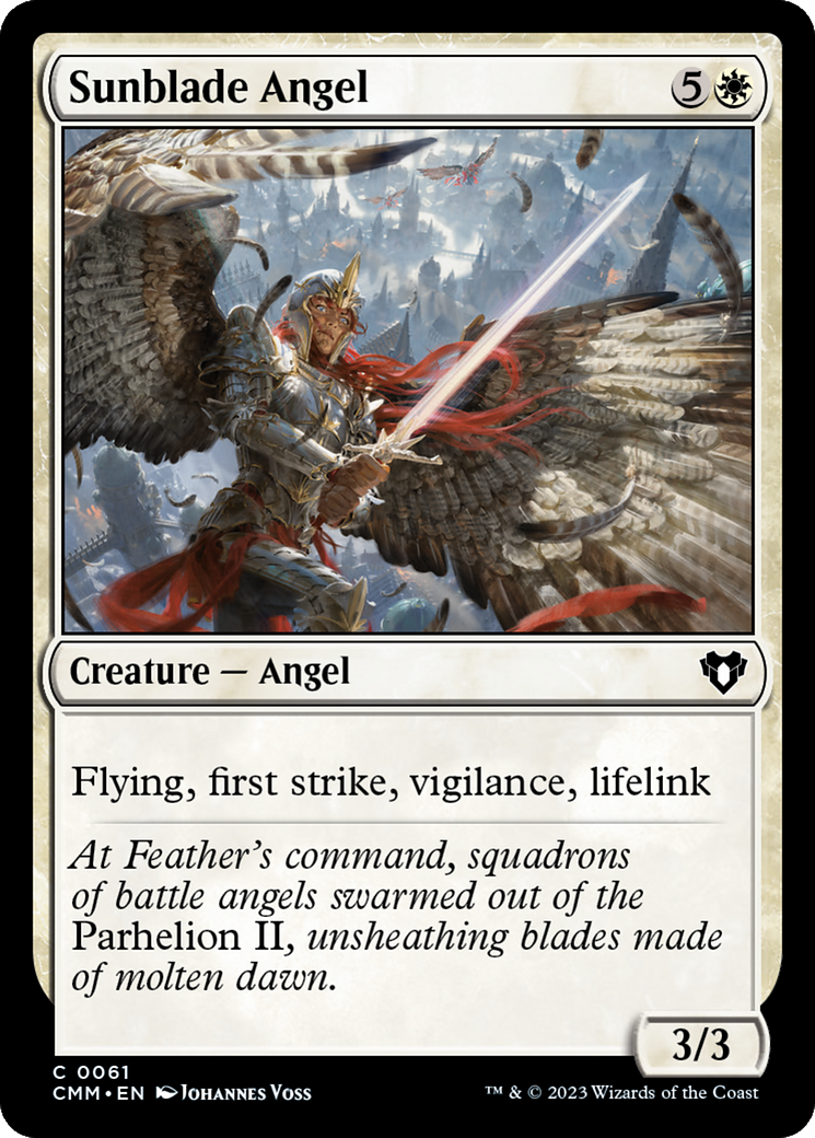 Sunblade Angel [Commander Masters] | Amazing Games TCG